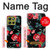 S3112 Rose Floral Pattern Black Case For Motorola Moto G86