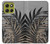S3692 Gray Black Palm Leaves Case For Motorola Moto G86