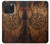 S4036 Viking Vegvisir Compass Wood Case For iPhone 15 Pro