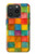 S4077 Water Color Painting Colorful Check Pattern Case For iPhone 15 Pro