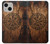 S4036 Viking Vegvisir Compass Wood Case For iPhone 13 mini