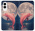 S4045 Dolphin Moon Night Case For Samsung Galaxy S25 Edge