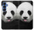 S4049 Cute Panda Stick Out Tongue Case For Samsung Galaxy S25