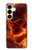 S4062 Fire Skull Case For Samsung Galaxy S25 Plus