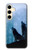 S4053 Two Wolves Couple Howling Forest Case For Samsung Galaxy S24