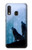S4053 Two Wolves Couple Howling Forest Case For Samsung Galaxy A20e