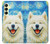 S4064 Smile Dog Van Gogh Starry Night Case For Samsung Galaxy A25 5G