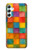 S4077 Water Color Painting Colorful Check Pattern Case For Samsung Galaxy A34 5G