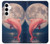 S4045 Dolphin Moon Night Case For Samsung Galaxy A35 5G