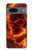 S4062 Fire Skull Case For Google Pixel 7a