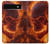 S4062 Fire Skull Case For Google Pixel 6a