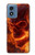 S4062 Fire Skull Case For Motorola Moto G Play 4G (2024)