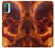 S4062 Fire Skull Case For Motorola Moto E20,E30,E40