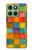 S4077 Water Color Painting Colorful Check Pattern Case For Motorola Edge 60