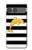 S2882 Black and White Striped Gold Dolphin Case For Sony Xperia 10 VII, 10 VIII