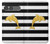 S2882 Black and White Striped Gold Dolphin Case For Sony Xperia 10 VII, 10 VIII