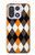 S3421 Black Orange White Argyle Plaid Case For OnePlus 15