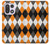 S3421 Black Orange White Argyle Plaid Case For OnePlus 15