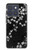 S2544 Japanese Kimono Style Black Flower Pattern Case For Motorola Edge 70