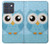 S3029 Cute Blue Owl Case For Motorola Edge 70