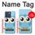S3029 Cute Blue Owl Case For Motorola Edge 70