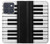S3078 Black and White Piano Keyboard Case For Motorola Edge 70