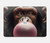 S3973 Chimpanzee Blowing Pink Bubblegum Hard Case For MacBook Air 15″ (2023,2024,2025) - A2941, A3114, 3241