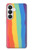S3799 Cute Vertical Watercolor Rainbow Case For Samsung Galaxy S26