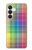 S3942 LGBTQ Rainbow Plaid Tartan Case For Samsung Galaxy S26