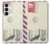 S3551 Vintage Airmail Envelope Art Case For Samsung Galaxy S26 Plus