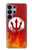 S2803 Fire Red Devil Spear Symbol Case For Samsung Galaxy S26 Ultra