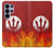 S2803 Fire Red Devil Spear Symbol Case For Samsung Galaxy S26 Ultra