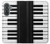 S3078 Black and White Piano Keyboard Case For Samsung Galaxy A37