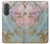 S3717 Rose Gold Blue Pastel Marble Graphic Printed Case For Samsung Galaxy A37
