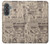 S3819 Retro Vintage Paper Case For Samsung Galaxy A37