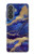 S3906 Navy Blue Purple Marble Case For Samsung Galaxy A37