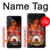 S1431 Skull Drum Fire Rock Case For Samsung Galaxy A57