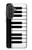 S3078 Black and White Piano Keyboard Case For Samsung Galaxy A57