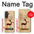 S3081 Wooden Raindeer Graphic Printed Case For Samsung Galaxy A57