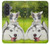 S3795 Kitten Cat Playful Siberian Husky Dog Paint Case For Samsung Galaxy A57