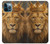 S4093 Royal Lion Portrait Artwork Case For iPhone 12 Pro Max