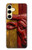S4098 Span Bull Carved Artwork Case For Samsung Galaxy S24 FE