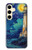 S4092 Moonlit Lighthouse Coastal Painting Case For Samsung Galaxy S24