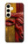 S4098 Span Bull Carved Artwork Case For Samsung Galaxy S24