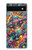S4085 Cosmic Spaceship Psychedelic Art Case For Google Pixel 6a