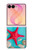 S3428 Aqua Wood Starfish Shell Case For Samsung Galaxy Z Flip 8