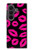 S2933 Pink Lips Kisses on Black Case For Samsung Galaxy Z Fold 8 Ultra