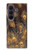 S3691 Gold Peacock Feather Case For Samsung Galaxy Z Fold 8 Ultra