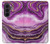 S3896 Purple Marble Gold Streaks Case For Samsung Galaxy Z Fold 8 Ultra