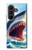 S4004 Oil Color Painting Giant Shark Case For Samsung Galaxy Z Fold 8 Ultra